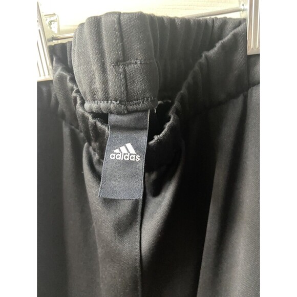 Adidas Sport Running Pants Womens Size S Black White Striped Jogging Pullon - Picture 5 of 7